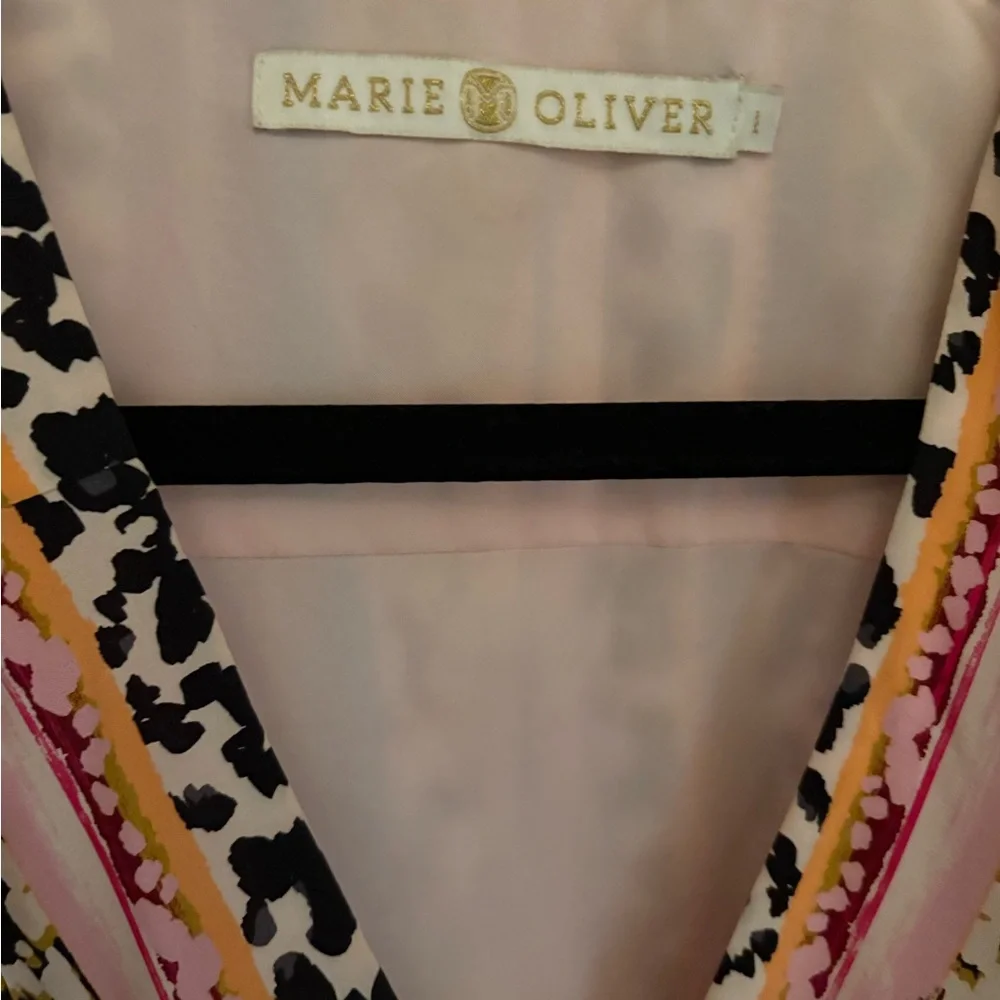 Marie Oliver Vibrant Striped Wrap Blouse - Picture 2 of 9